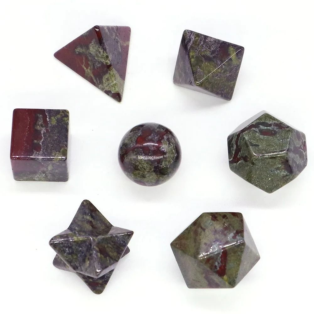 Platonic Solid Crystal Set Sacred Geometry Chakra Healing Reiki Stones