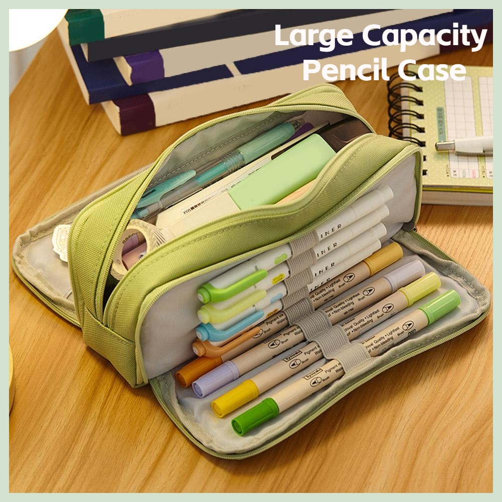 Portable Oxford Cloth Pencil Bag, Pencil Case Large Capacity, Back To School Gift , Multifunctional Stationery Bag