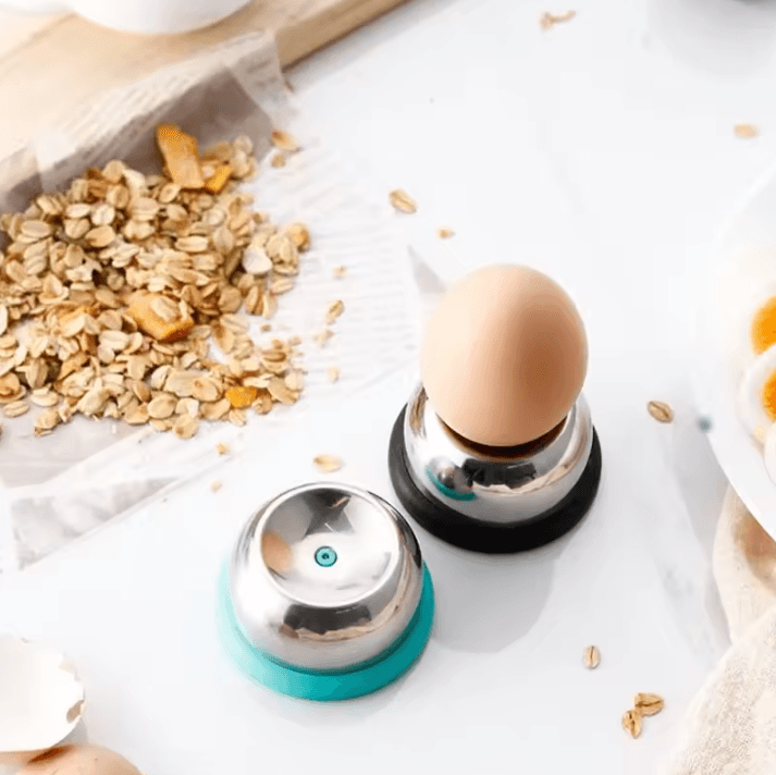 304 Stainless Steel Egg Piercer Tool – Compact Egg Pricker for Boiling Eggs with Safety Base