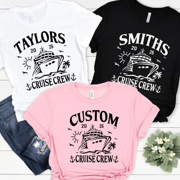 Custom Cruise Crew T-Shirt Personalized 2026 Tee