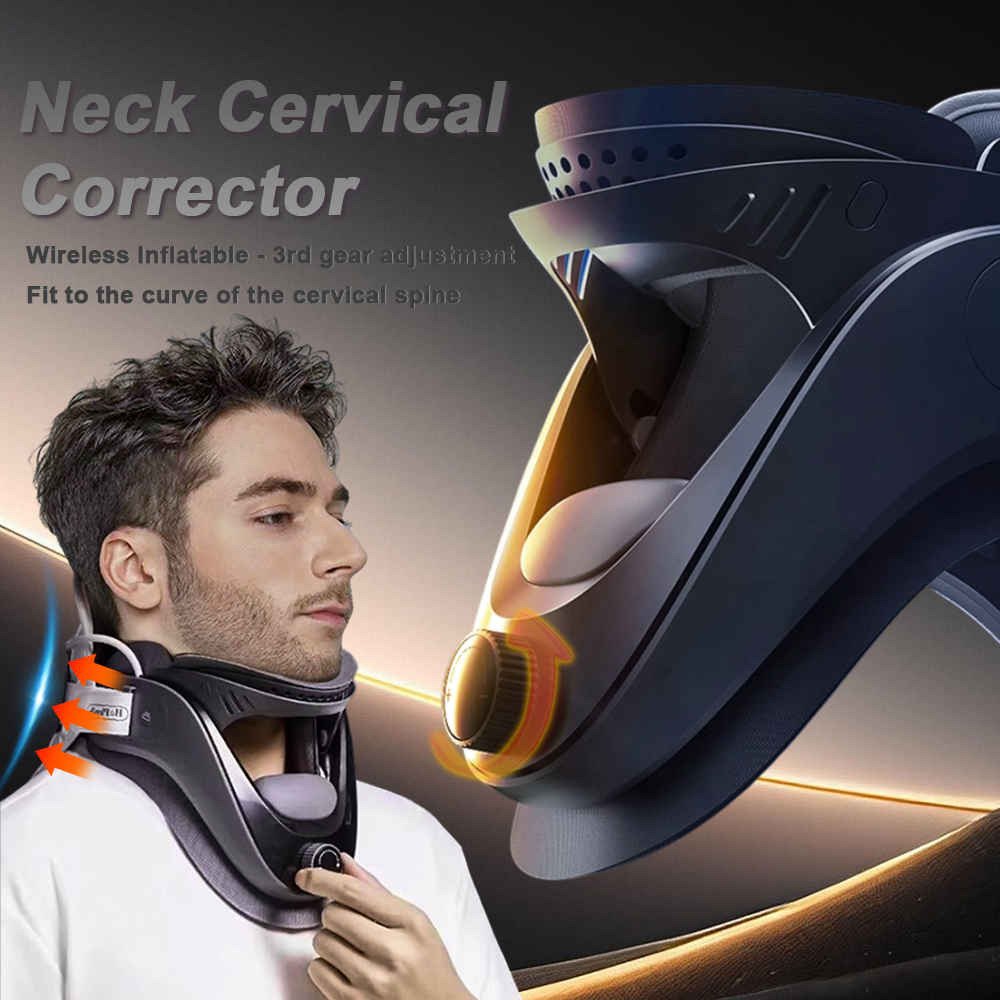 Neck Care Cervical Collar: Vertebra Stretch Inflatable Traction Device