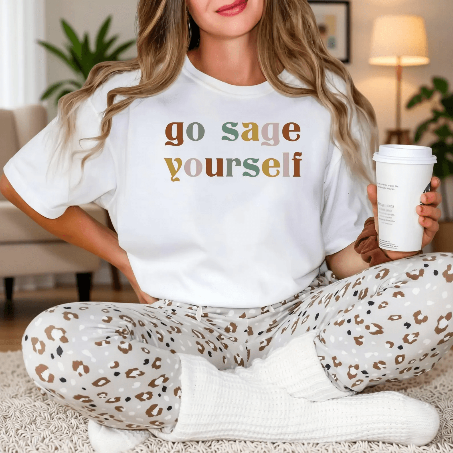 Comfort Colors Go Sage Yourself Shirt Boho Minimalist Quote Tee