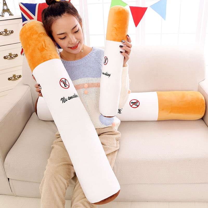 Fashion Smoking Cylindrical Pillow, Nice Creative Sleeping Cushion, Plush Toys Boyfriend Birthday Gift