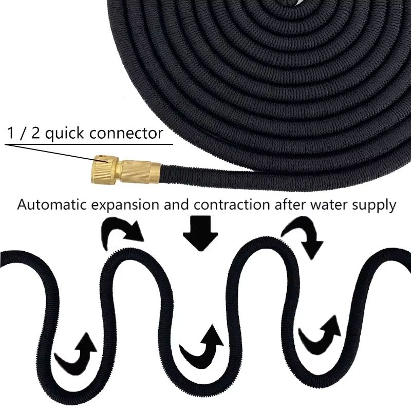 Expandable Magic Hose with Spray Gun – High-Pressure Garden & Car Wash Hose