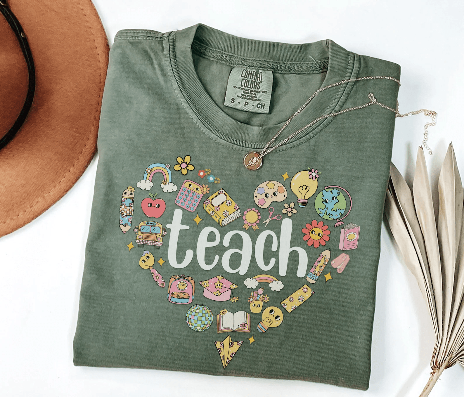 First Day of School Teacher Shirt Retro Back to School Teach Tee Cute Gift