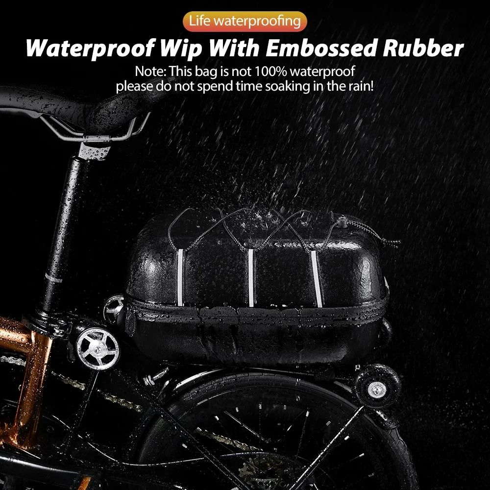 Waterproof Rear Seat Bicycle Bag Large Capacity Trunk Pannier with Hard Shell Design