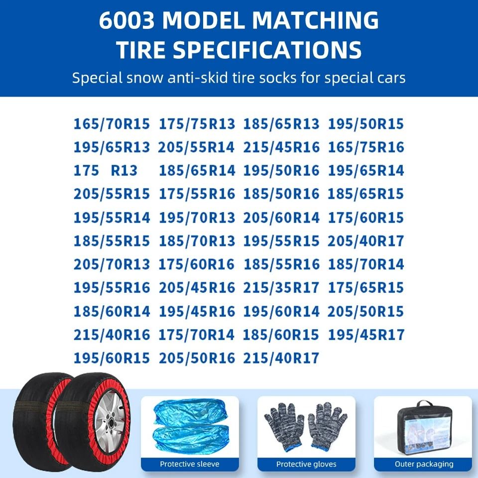 Car Snow Sock Textile Tire Chains