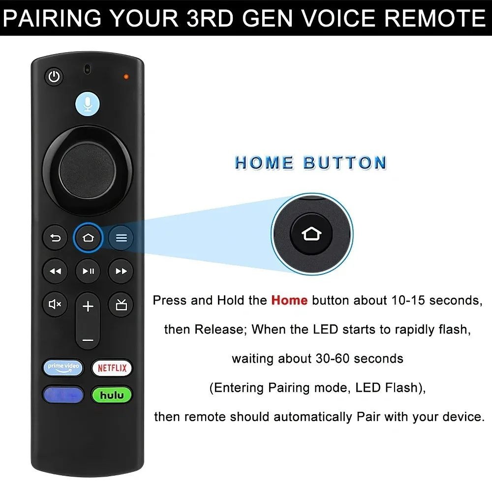 Ultimate Voice-Enabled Smart TV Replacement Remote – Compatible with Fire TV Stick 4K Max, Stick Lite & Cube