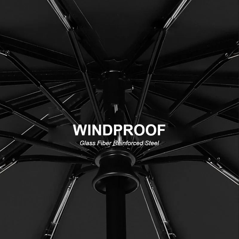Automatic Umbrella With 24-Bone Windproof Frame And UV Protection