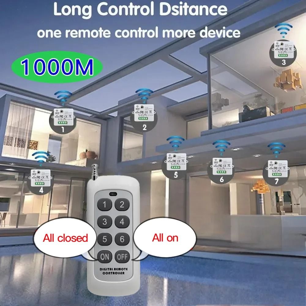 Wireless Smart Light Switch with Remote Control for Home Lighting and Fans