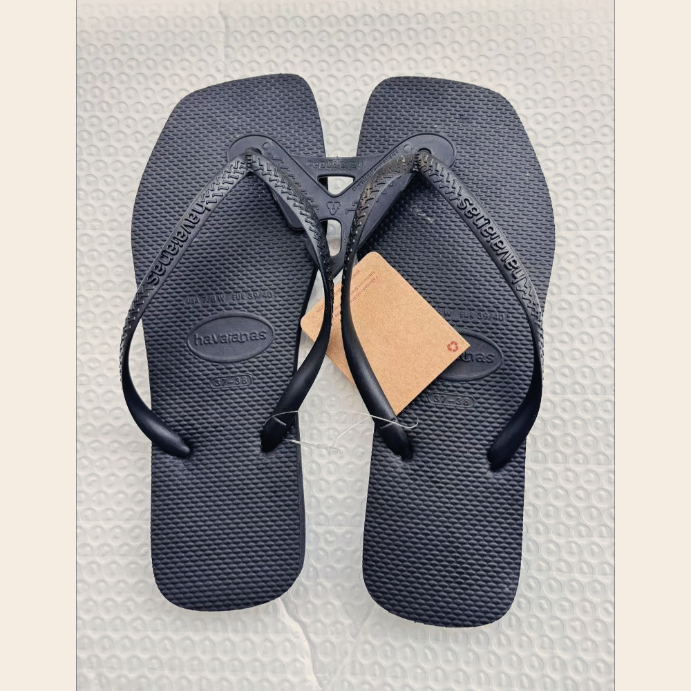 Flip Flops Sexy Plus Size Womens Slippers, Fashionable Black Shoes for Outdoor Beach, Stylish Women's Footwear