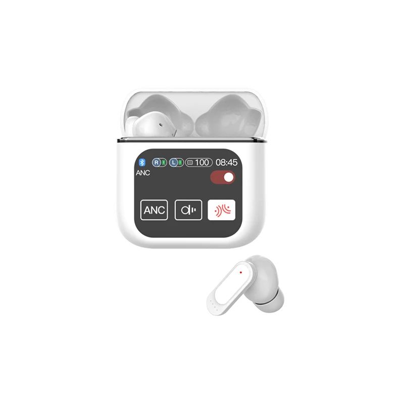 Smart Touch ANC Wireless Earbuds Bluetooth Noise Cancelling Headphones