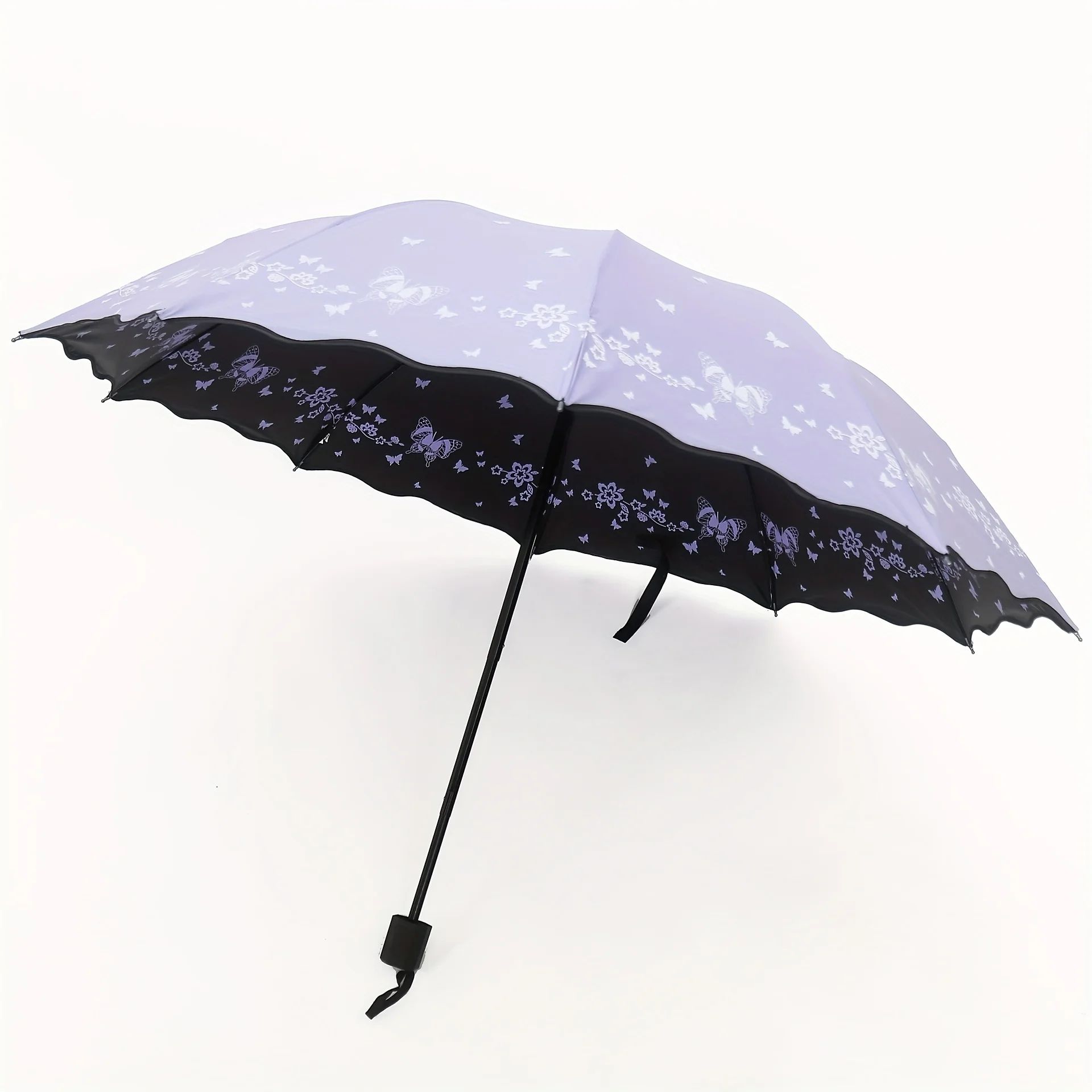 Butterfly Print Windproof UV Umbrella