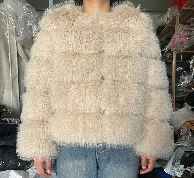 2024 Luxury Faux Raccoon Fur Coat | Premium Fluffy Winter Jacket & Thick Warm Furry Outerwear System