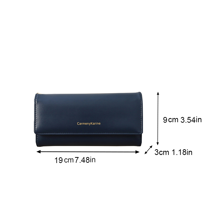 Fashion Womens Leather Long Wallet Multi functional Fold Purse Fresh Female Clutch Card Holder