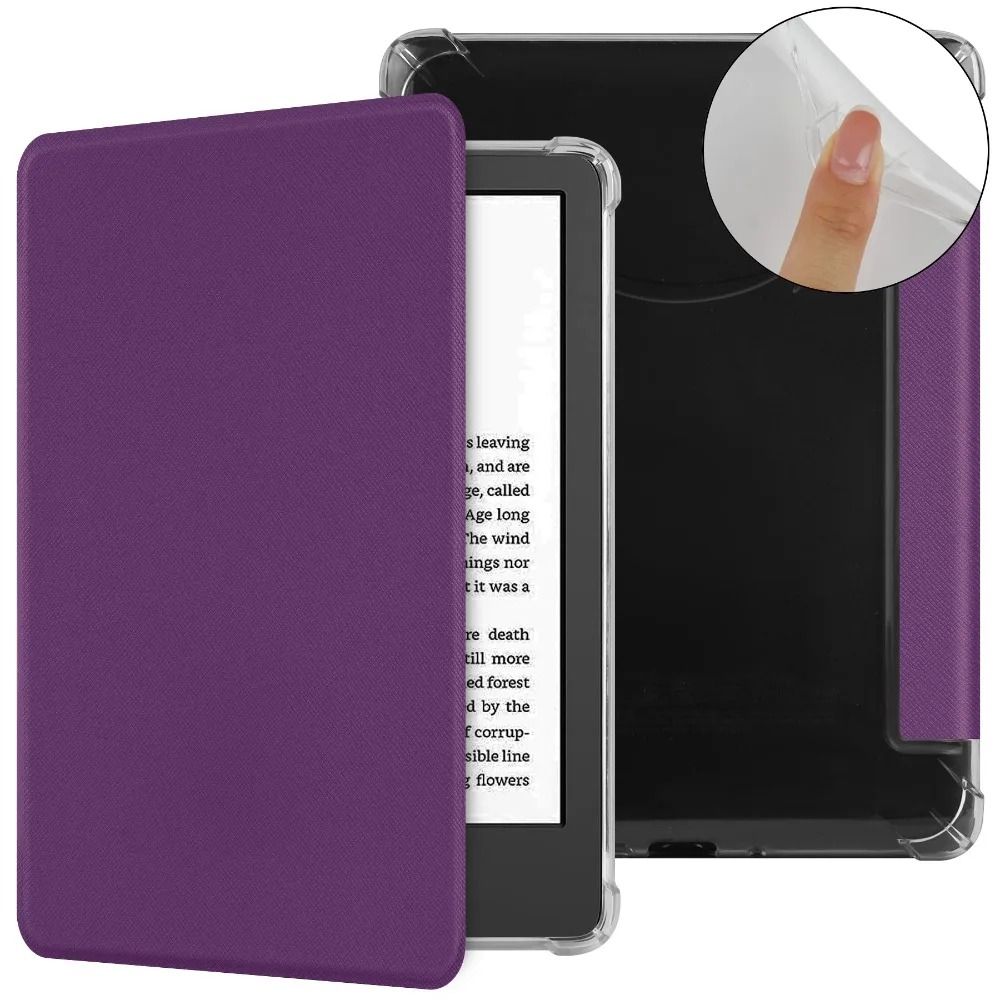 Kindle Basic 6 Inch Smart Case with PU Leather Front TPU Back Auto Wake Sleep Cover