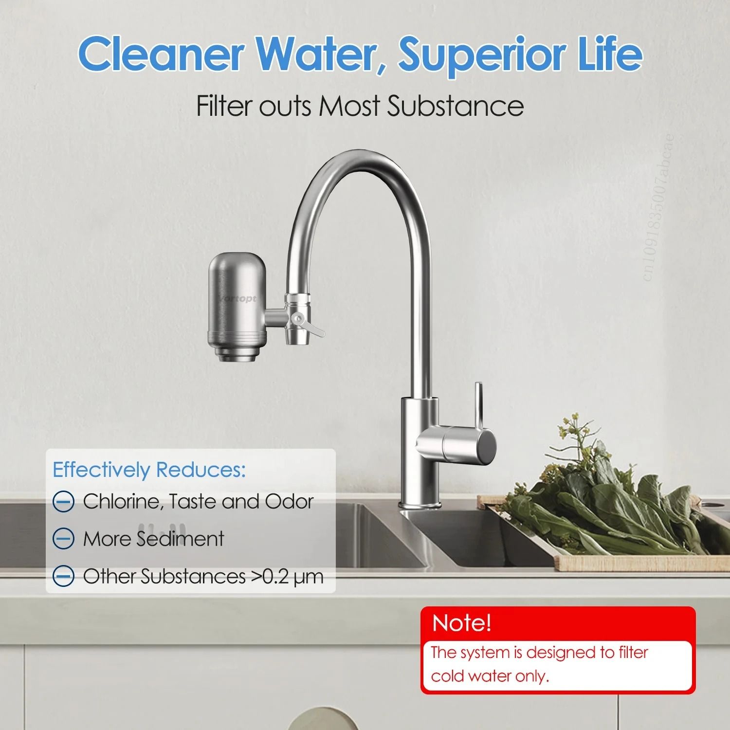 Premium Stainless Steel Faucet Water Filtration System