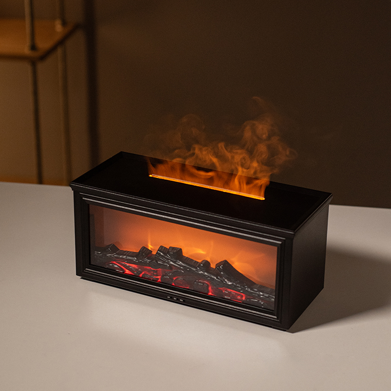 Essential Oil Fireplace Diffuser Mini Flame Aromatherapy Humidifier & Oil Diffuser