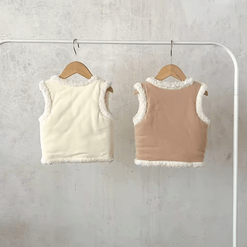 Warm Baby Girl Padded Vest Cotton Thick Toddler Sleeveless Winter Jacket