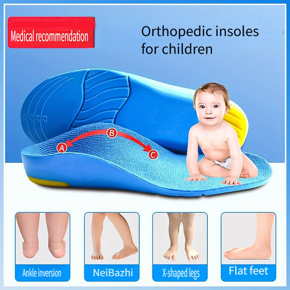 Kids Orthotic Insoles for Flat Feet & Arch Support | Cushioned Comfort for Active Kids