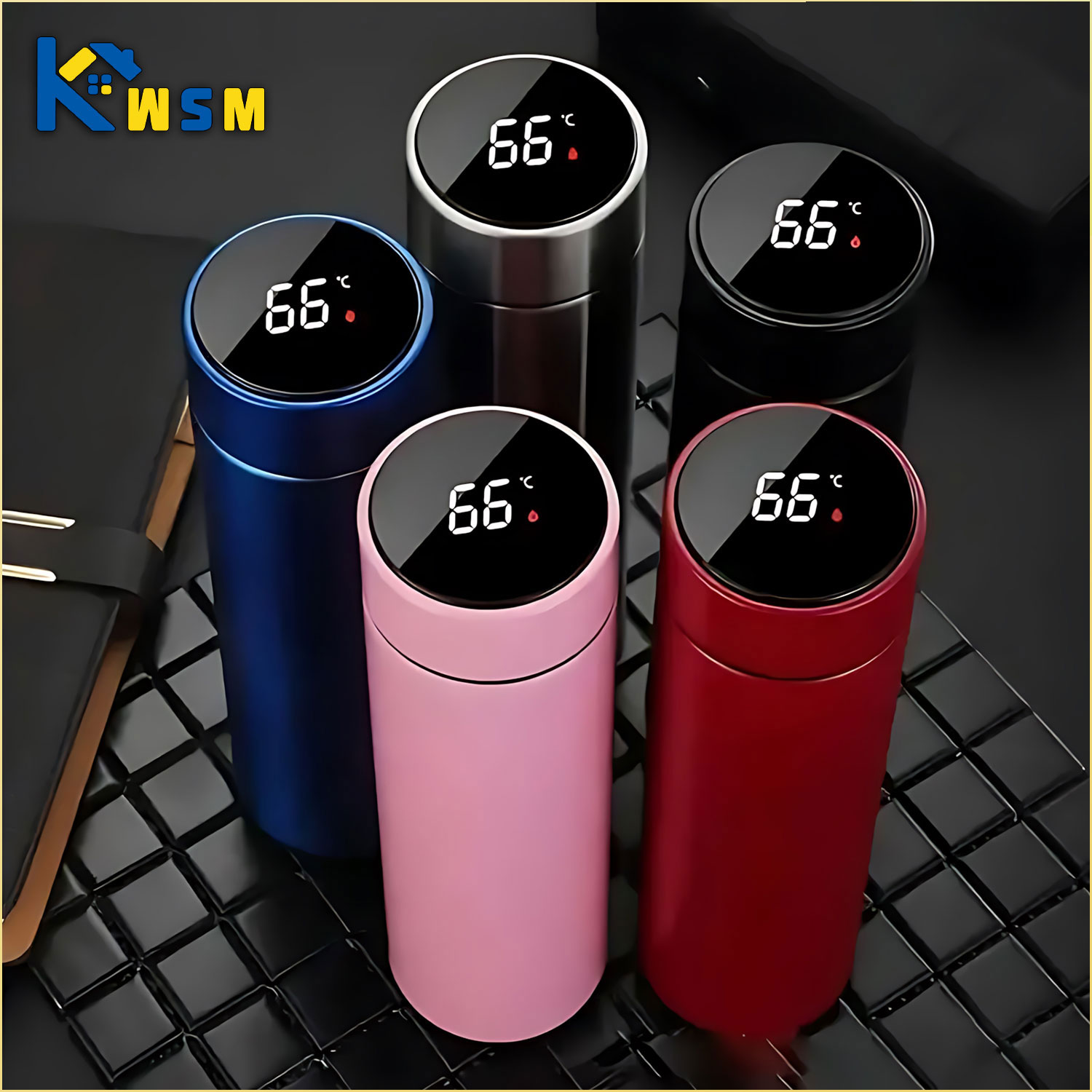 Temperature Display Stainless Steel Thermos Bottle Vacuum Insulated Outdoor Travel Cup