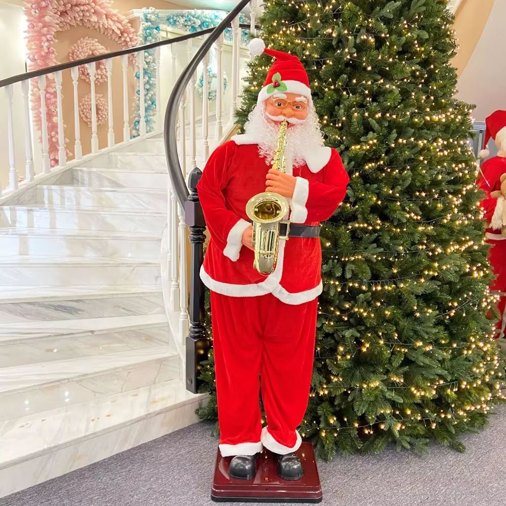 70in Life Size Animated Singing Dancing Santa Claus Holiday Display Decoration