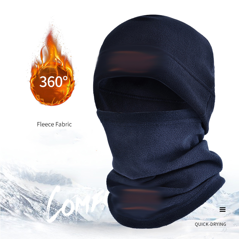 Fleece Neck Warmer and Winter Hat Set for Outdoor Activities