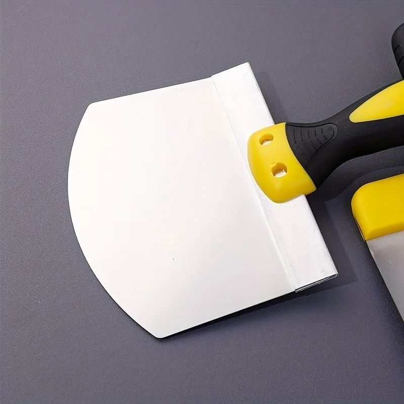 Arc Shape Stainless Steel Putty Scraper with Ergonomic Handle