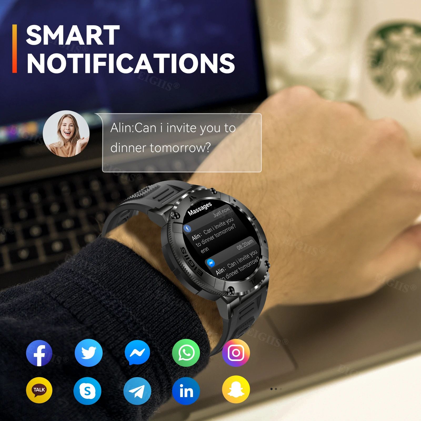 LaNikar Bluetooth Calling Fitness Smartwatch