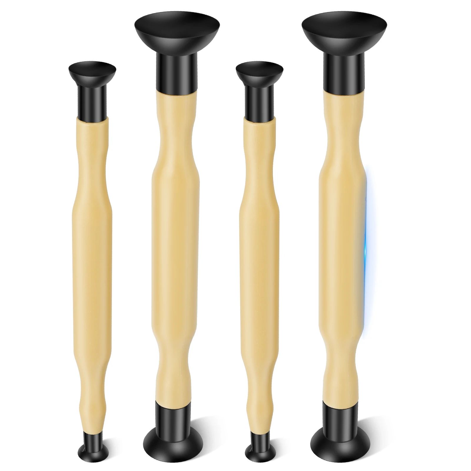 4 Piece Valve Lapping Tool Kit Manual Engine Valve Grinding Sticks with Suction Cups