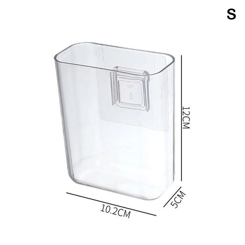 Transparent Wall Mounted Remote Control Holder Bedside Storage Organizer