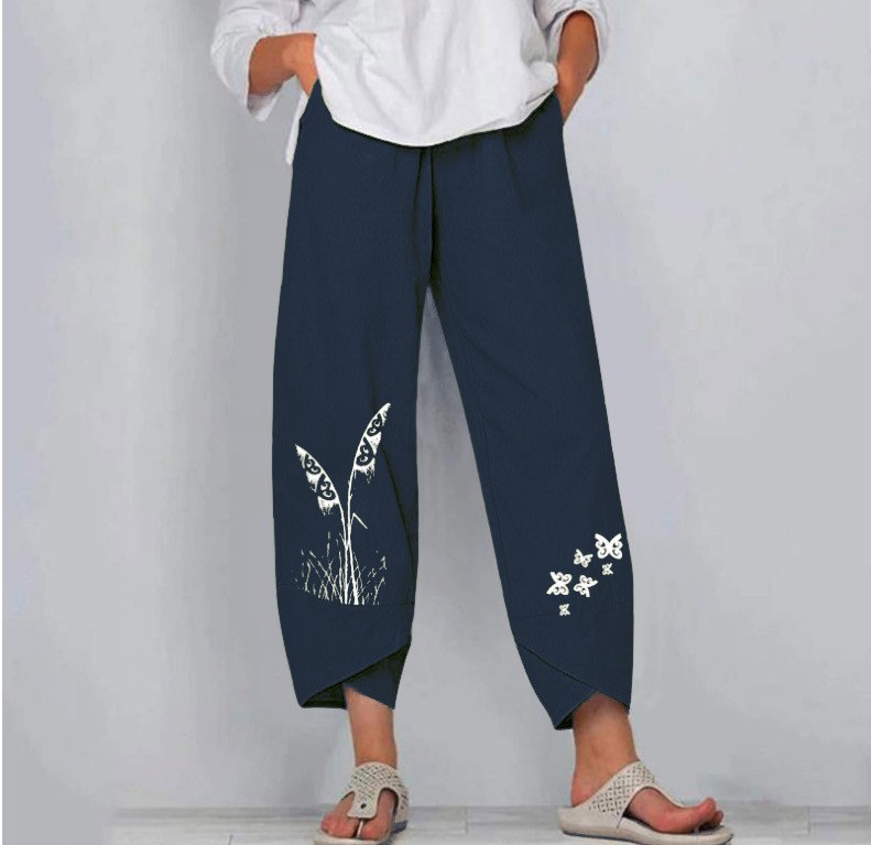 Elegant Autumn Joggers, Street Wear Women Clothes, Cotton Linen Sweatpants, Casual Women Pants
