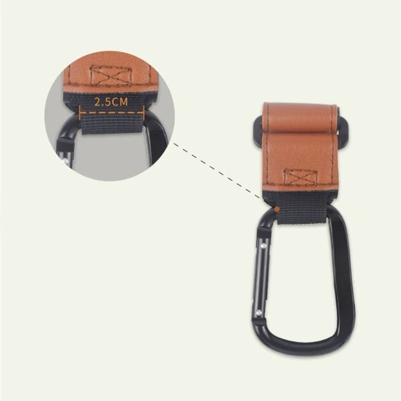 Stroller Hook with PU Leather Strap