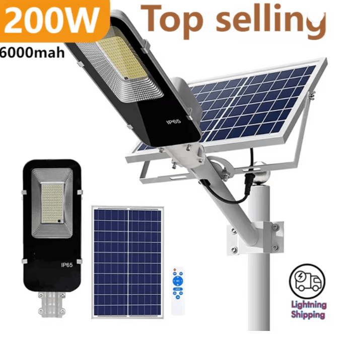 PowerMax 200W Solar Street Light for Garage and Garden