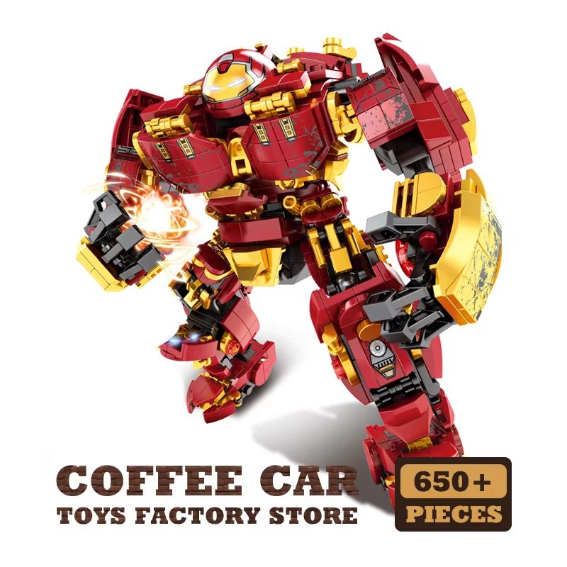 Superheroes Mecha DIY Robot Building Blocks Set 650+ Pieces