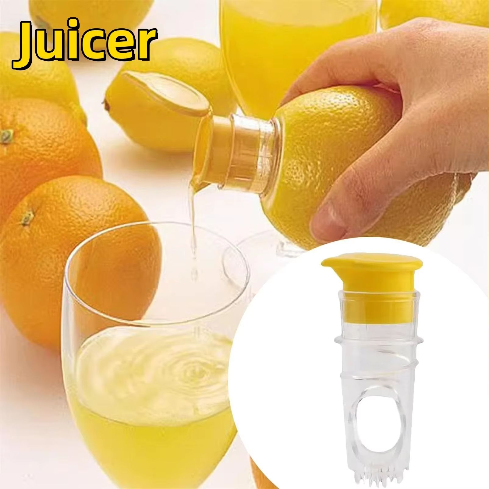 Mini Manual Citrus Juicer Plastic Lemon Orange Squeezer Portable Fresh Juice Extractor