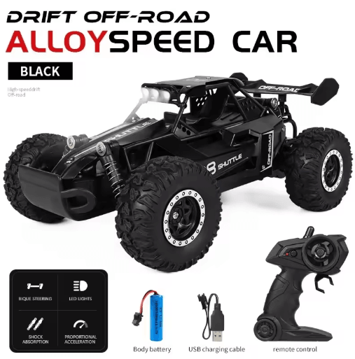116 High Speed Off Road RC Car with LED Lights and 2.4GHz Control