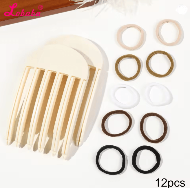 Volumizing Hair Lift Clips and Ties Set