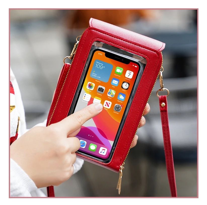 Touch Screen Phone Crossbody Bag Womens Card Holder Shoulder Bag