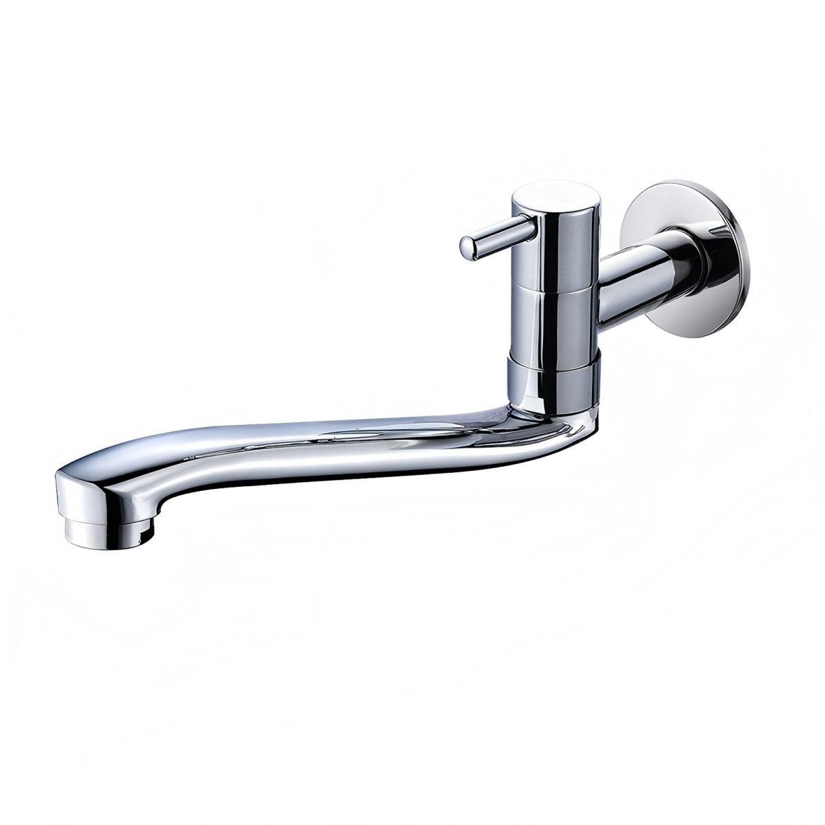 Space Saving Wall Mount Cold Water Faucet with Swing Spout