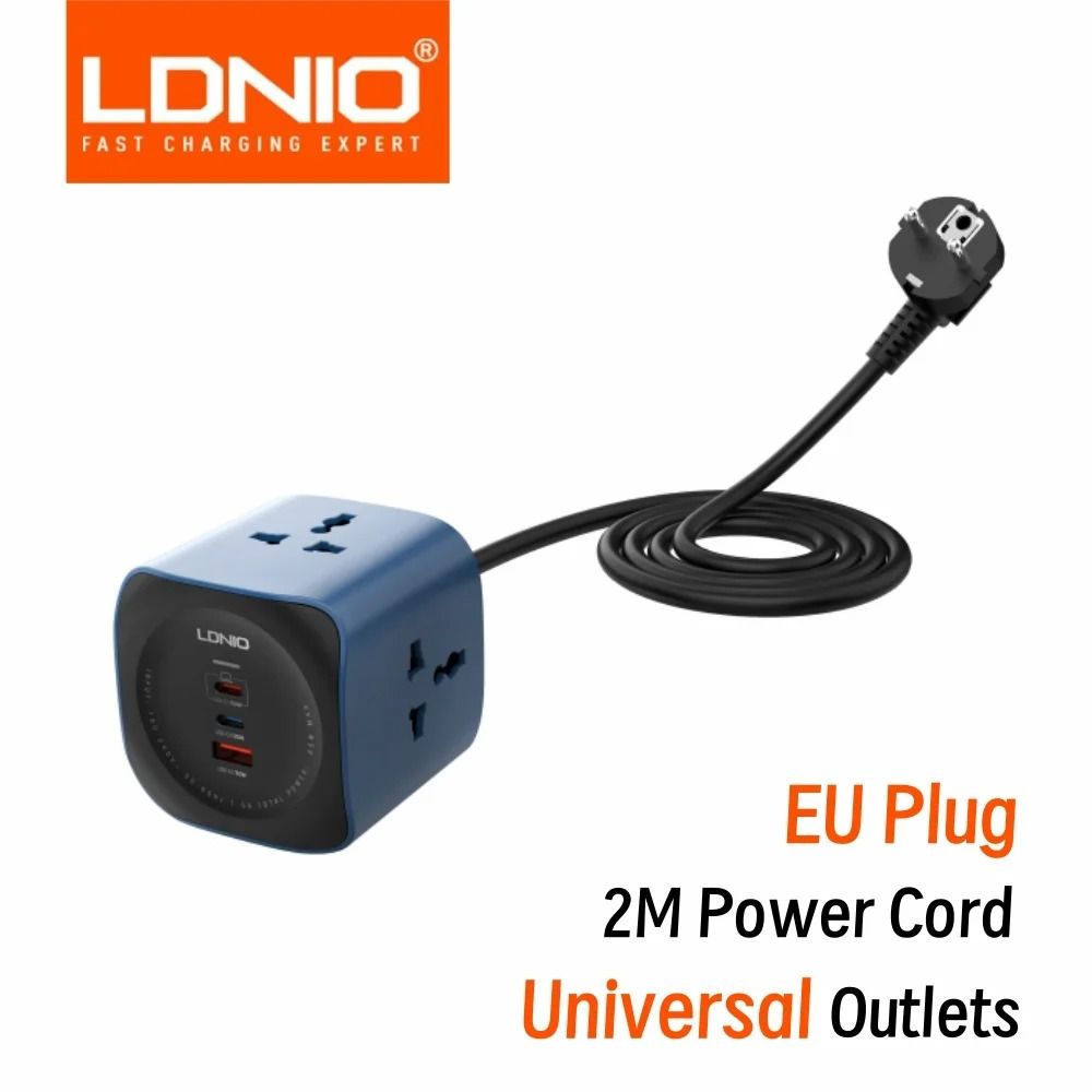 Cube Charging Station with USB Sockets and Surge Protection