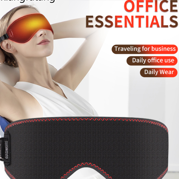 Heated Eye Mask for Dry Eyes, Hot Compress for Sleep, 3 Heat Levels, Warm Compress to Reduce Dark Circles