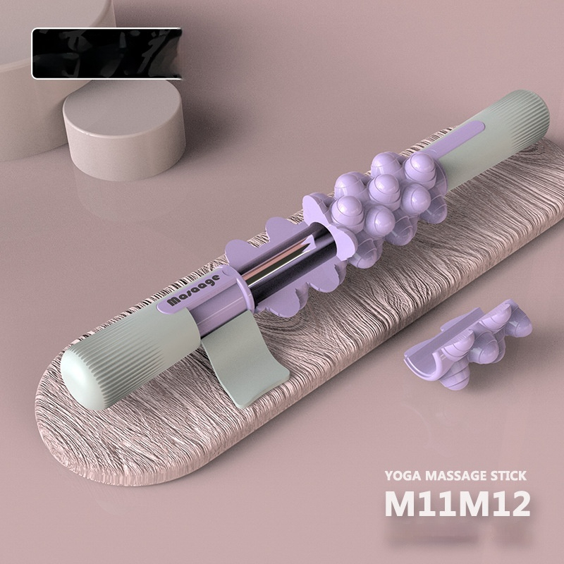 Yoga muscle relaxation, stretching roller, leg massage roller, fascia rod, muscle massage rod, mace leg magic