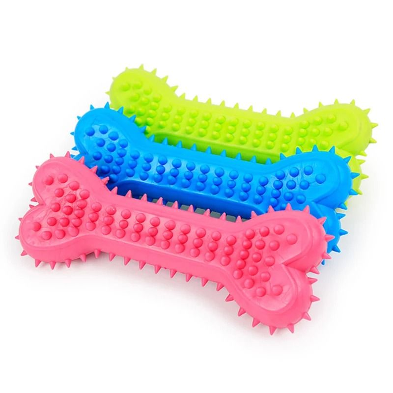Soft Rubber Dog Chew Bone Toy
