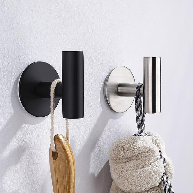 Stainless Steel Bathroom Hardware Set Towel Rack, Toilet Paper Holder & Hook Accessories