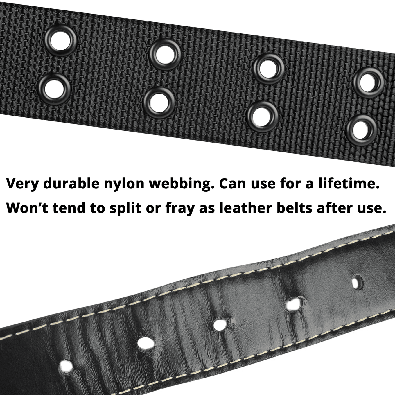 Mens Breathable Nylon Belt Lightweight Pin Buckle Outdoor Casual
