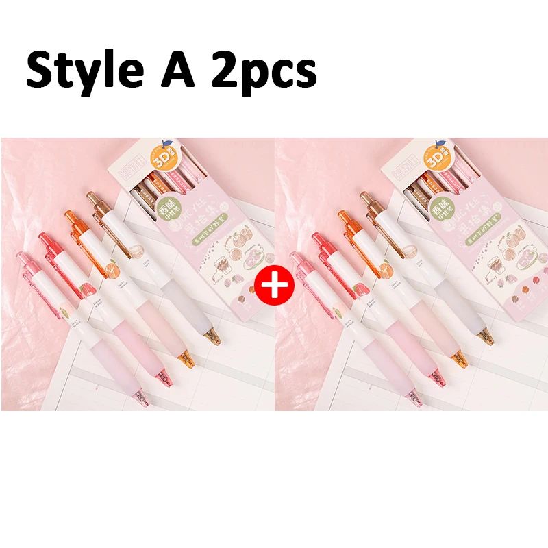 Fruit Scented 3D Gel Pens 0.5mm Smooth Writing Set