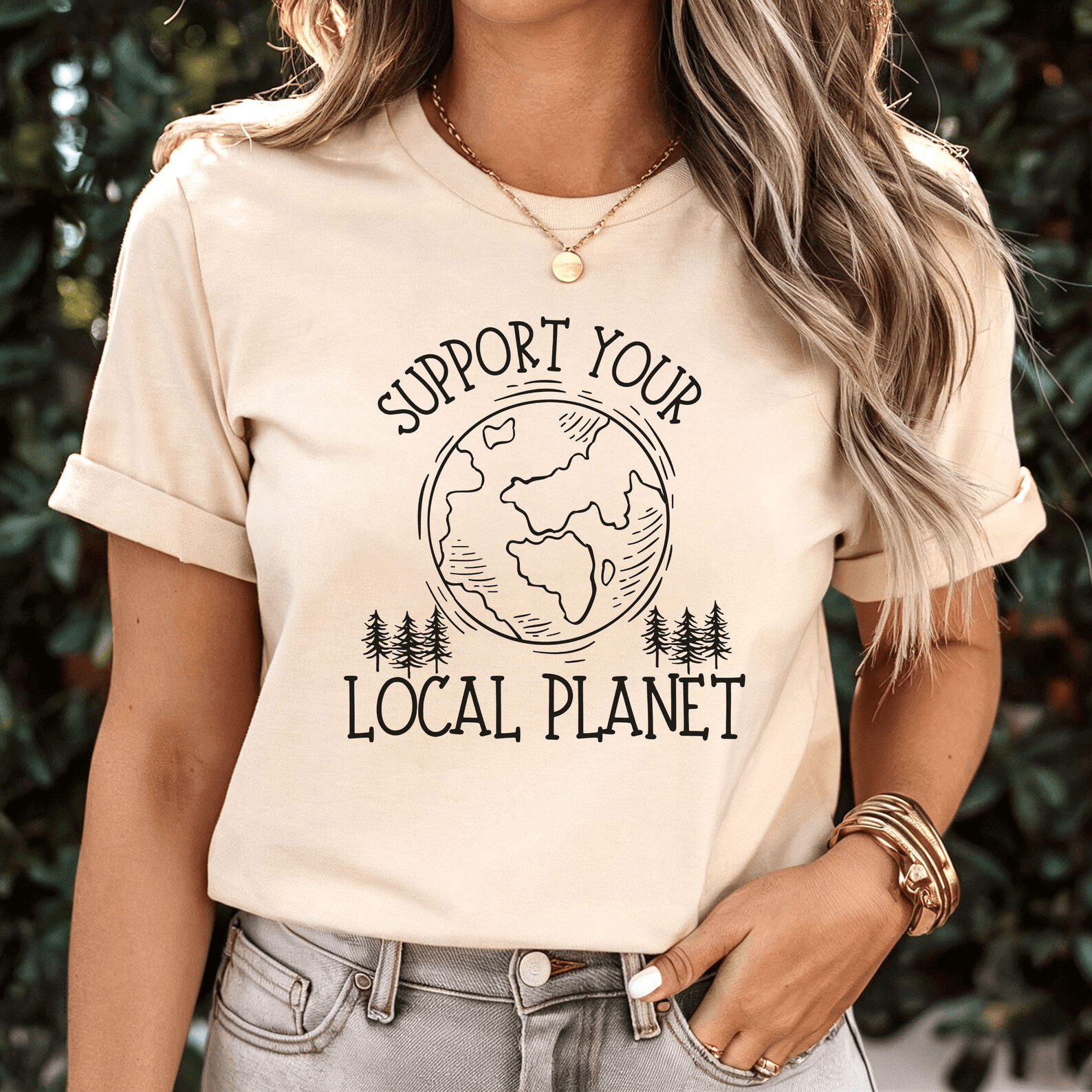 Support Your Local Planet Shirt Eco Friendly Earth Day Shirt Nature Lover Tee