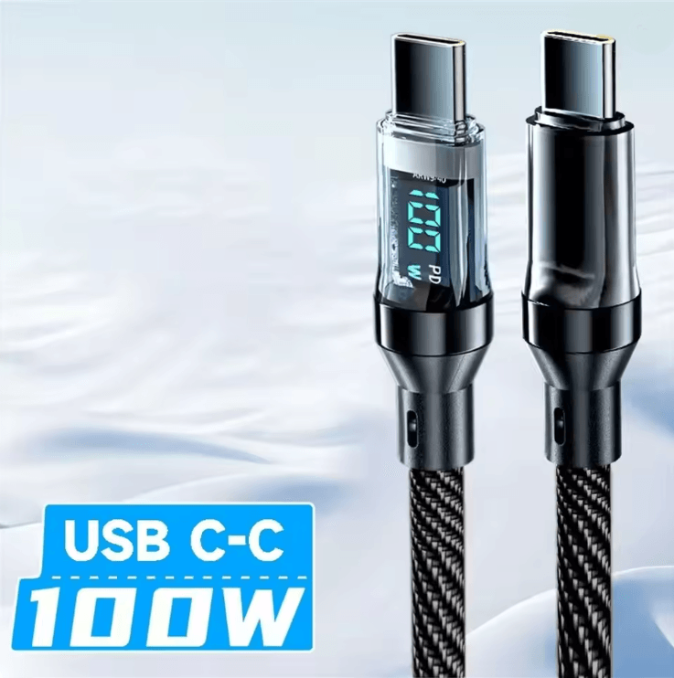 PowerFlow 120W LED Display USB-C Fast Charging Cable