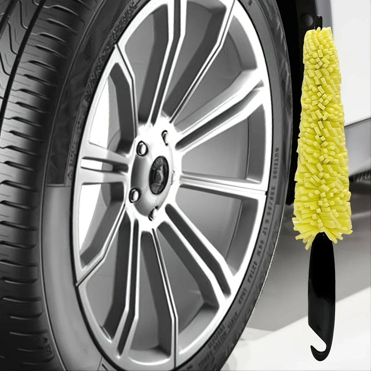 Easy Tire and Wheel Cleaning Brush